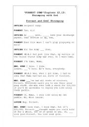 Forrest Gump Chapters 12,13 Movie Script Gap fill