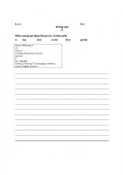 English Worksheet: Basic information Paragraph