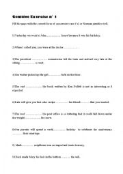 English Worksheet: Genitive exercise n1