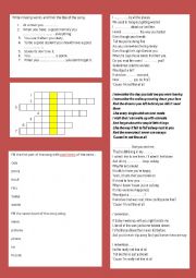 English Worksheet: song Amnesia  by 5 seconds of summer