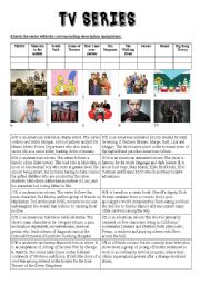 English Worksheet: TV series