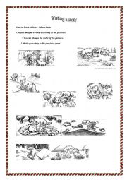 English Worksheet: writing a story