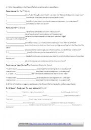 English Worksheet: Have You... Song Exercise