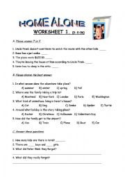 English Worksheet: Home Alone 1