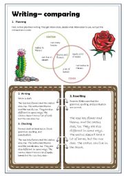 English Worksheet: Writing - comparing