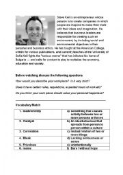 English Worksheet: TED Talk worksheet: Steve Keil