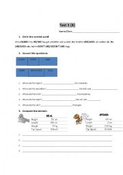 English Worksheet: Happy Street 2-Unit 4 Test (group B)