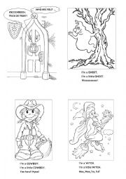 English Worksheet: halloween minibook