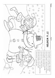 English Worksheet: Winter