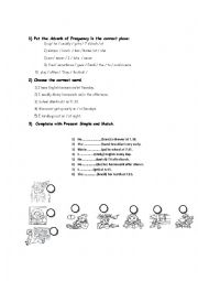 English Worksheet: Daily Routines Present Simple Tense and Adverbs of Frequency