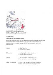 English Worksheet: Roald Dahls revolting Rhymes