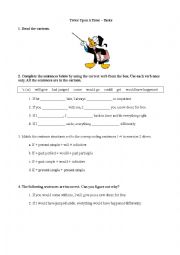 English Worksheet: Conditionals - Comic Strip (Donald Duck) - Exercises