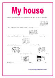 English Worksheet: Module 3 Section 1 Alys house (1): writing activity