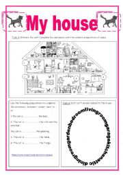 English Worksheet: Module 3 Section 1 Alys house (2): prepositions of place