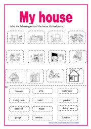 English Worksheet: Module 3 Section 1 Alys house (3): parts of the house