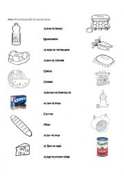 English Worksheet: PRODUCTS/CONTAINERS