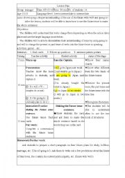 English Worksheet: The PPP lesson plan