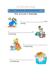 English Worksheet: Morning Routine