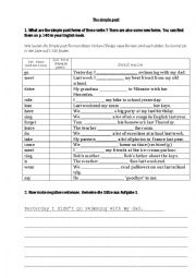 English Worksheet: Simple past with irregular verbs
