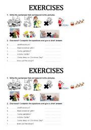 English Worksheet: Christmas present simple