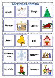 English Worksheet: Christmas domino