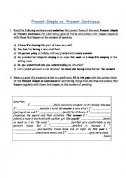 Present Simple vs Present continuous_ Simple Past vs Past cont