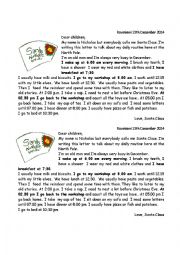 English Worksheet: A letter from Santa