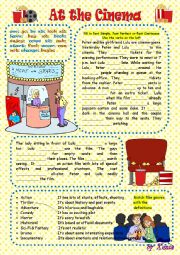 English Worksheet: At the Cinema