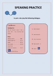 English Worksheet: Speaking Practice