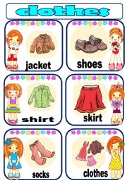 English Worksheet: clothes - first part