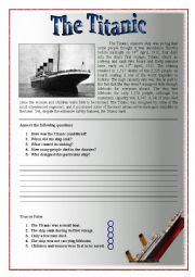 English Worksheet: The Titanic