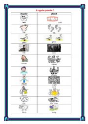 English Worksheet: Irregular plurals