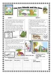 English Worksheet: the friends and the bear
