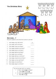 The Christmas Story worksheet for beginners