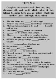 English Worksheet: Complete  the sentences. Use the right word.