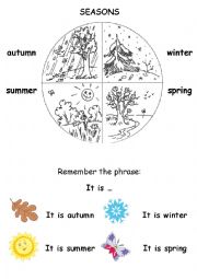 English Worksheet: Seasons