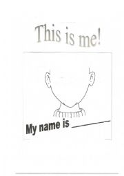 English Worksheet: This is me