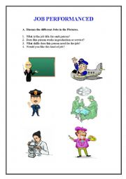 English Worksheet: JOB PERFORMANCE