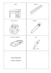 Classroom objects dictionary