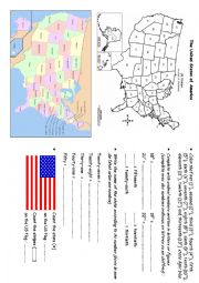English Worksheet: Learn numbers with US States