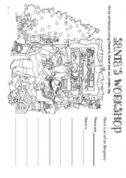 English Worksheet: SANTAS WORKSHOP