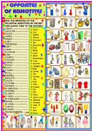 English Worksheet: Opposites of adjectives 