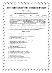 English Worksheet: The Impatient Patient, Alfred Hitchcock