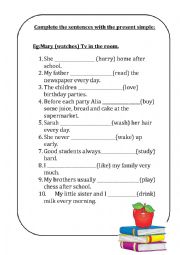 English Worksheet: Present simple