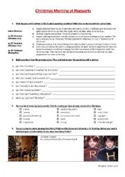 English Worksheet: Christmas at Hogwarts