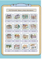 English Worksheet: Pictionary: Places