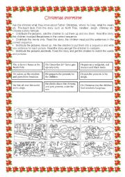 English Worksheet: christmas sorytime