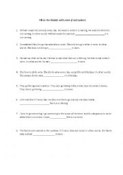English Worksheet: Fill in the blanks with even if and unless