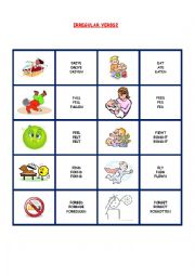 English Worksheet: IRREGULAR VERBS PICTIONARY 2