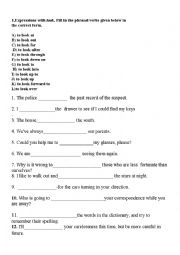 English Worksheet: Phrasal Verbs